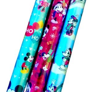 DISNEY CHRISTMAS WRAPPING PAPER BUNDLE